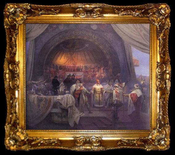 framed  Alfons Mucha The Bohemian King Premysl Otakar II: The Union of Slavic Dynasties, ta009-2